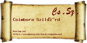 Csimbora Szilárd névjegykártya