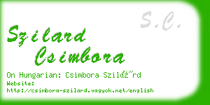 szilard csimbora business card